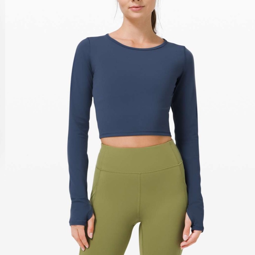 Lululemon Wunder Train Cropped Long Sleeve